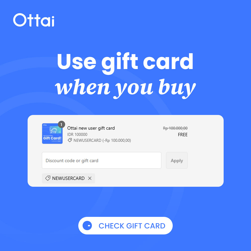 Ottai new user gift card